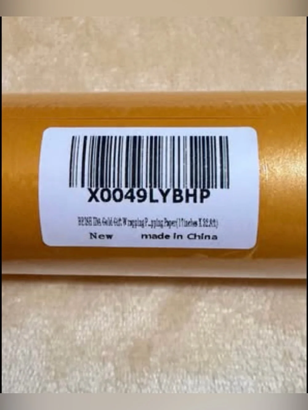 5 Rolls of Gold Gift Wrapoing Paper 17inches X 32.8ft each